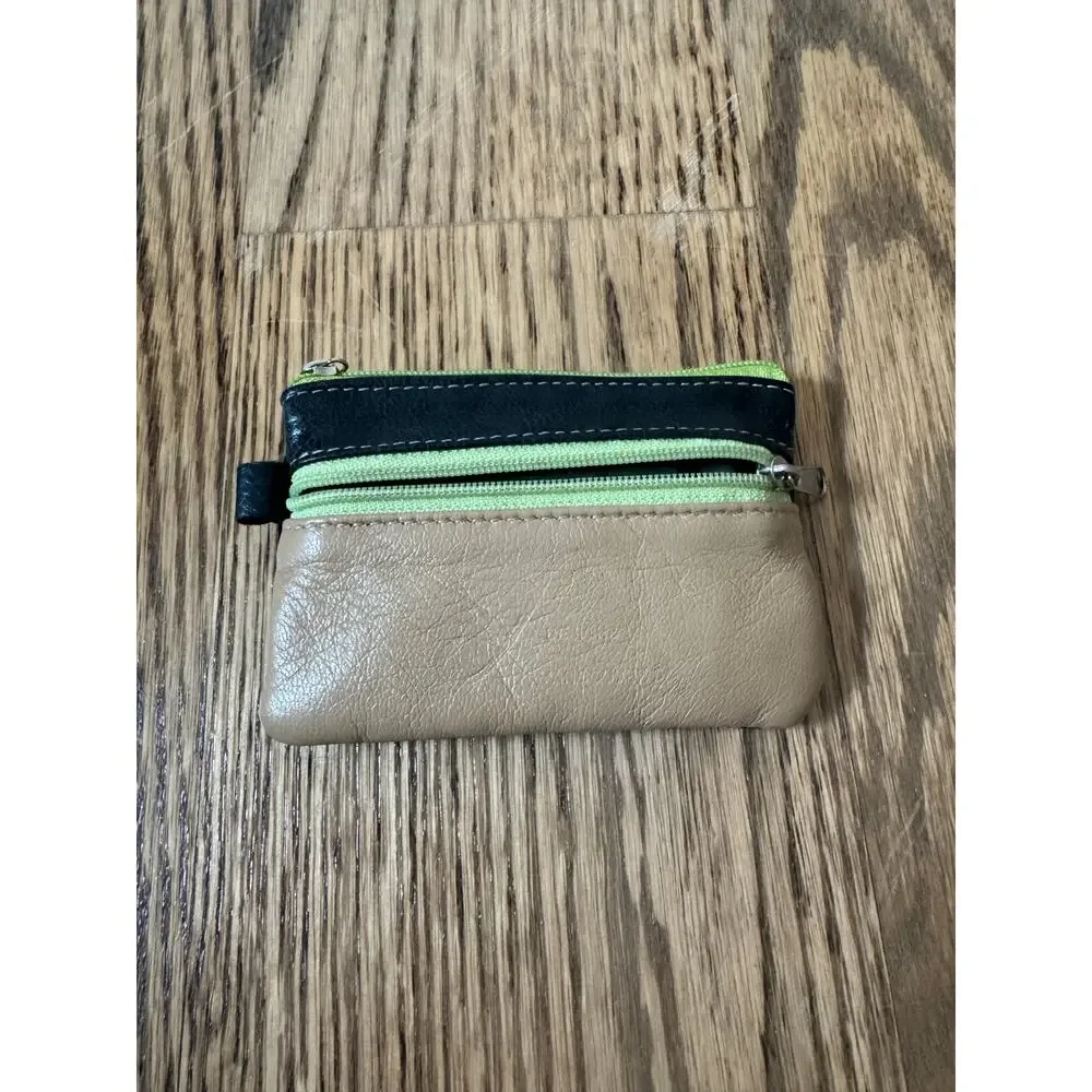 Small Brown & Green Coin Purse
